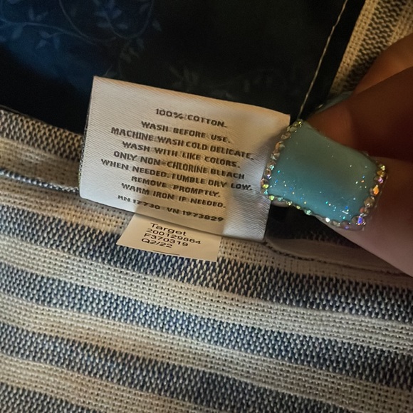 Elegant blue striped Handmade Apron - Picture 9 of 10